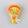 A toy for cats with mint "pizza" from textiles, 8.7x6.9 cm