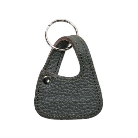 Key keychain, genuine leather, 60x50x3 cm, olive t.-1