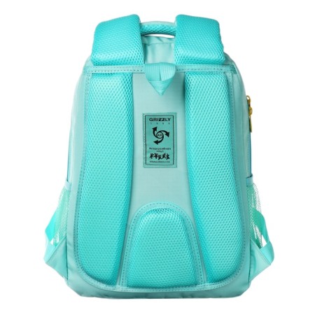 School backpack, 40 x 27 x 20 cm, Grizzly, ergonomic back, laptop department, turquoise-5