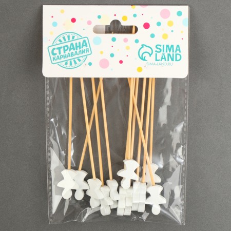 Wooden skewers "angel", 12 cm, set of 12 pcs.-2