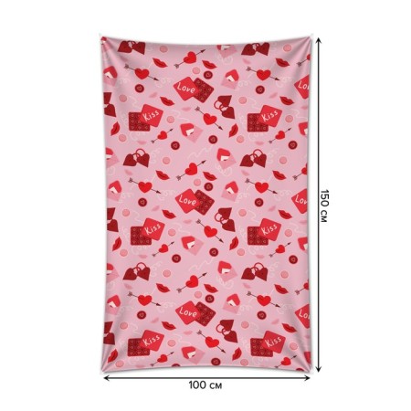 Decorative panel with photo printing "Kiss Love", vertical, size 100x150 cm-1