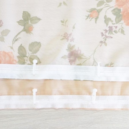 A set of curtains for the kitchen Witerra Byzantium 280x160cm, peach, right, PE100%-5