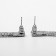 Hanging earrings with rhinestones "Waterfall" on a rectangle, white color in silver, 9 cm