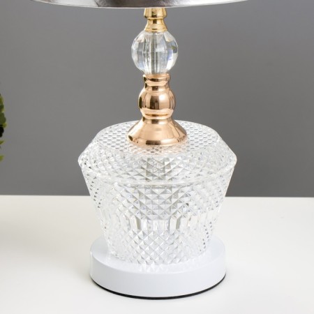 Bulbed Labe with a backlight "Rebecca" E27 40W white-gold 25x25x45 cm Risalux-4