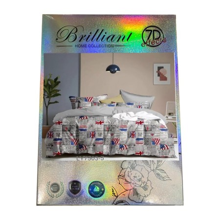 Brilliant bed linen, 175x210, 175x210, 70x70cm 2 pcs, microfiber, 100% polyester, 65 g/m-3