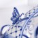 Gzhel candy "Victoria", white-blue, ceramics, 14 × 26 cm,
