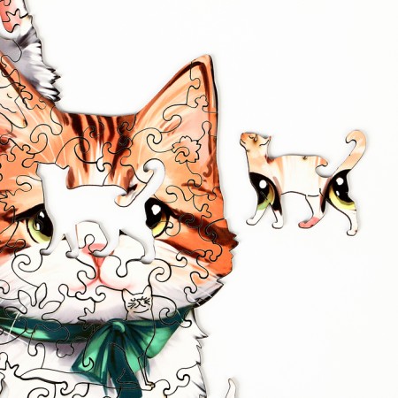 Puzzles wooden figured "kittens", 146 elements-8