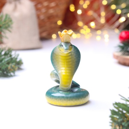 Souvenir "Cobra with the Crown", Gzhel, Color-1