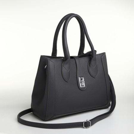 Women's bag with lightning, textura, average size, color gray-1