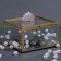 Organizer for storage "Mountains", with a lid, glass, with a mirror -bottom, 1 section, 10 × 10 × 6 cm, the color is transparent/copper