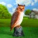 Garden figure "Owl on the stone" large 20x25x55cm
