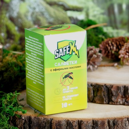 Wet napkin from mosquitoes on natural essential oils, 10 pcs-3