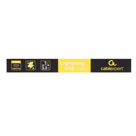 Cable Cablexpert CCB-USB-amapo2-1MB, Lightning-USB, 2.1 A, 1 m, charging + data transfer-3