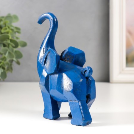 Souvenir Polystone "Blue Elephant" 4.5x10x12.3 cm-3