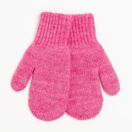 Double mittens, pink color, size 10 (0-3 years)