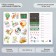 Stickers Paper "School objects" set 2 sheets 20x15 cm