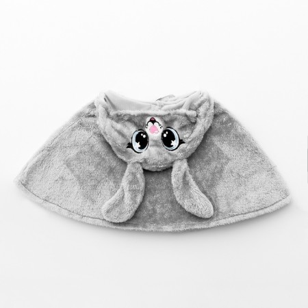 Carnival cape "Hare", height 104-128 cm, gray-4