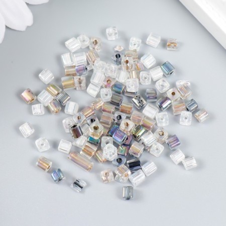 Glass beads 6/0 "Cube. Translucent. Coast" 10 grams