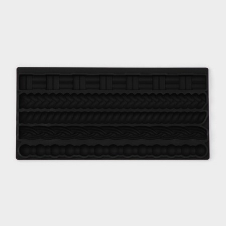 Mold Dolyana "Patterns", silicone, 25.5 × 12.5 × 1 cm, graphite color-2