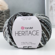 Yeritage yarn 75% acrylic, 25% wool 125m/50g (330 gray-black and white)