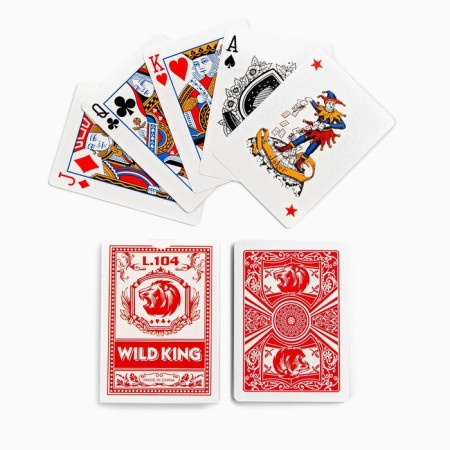 Paper Paper Cards Wild King, 55 pcs, 280 g/m2, red, 6.3 x 8.8 cm