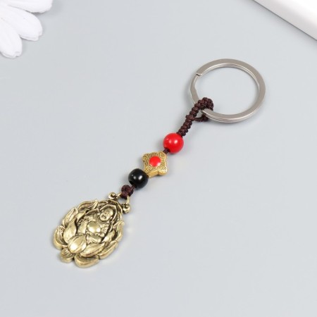Trick Metal NECK "HOTES in the lotus" 5 coins h = 7.5 cm-1