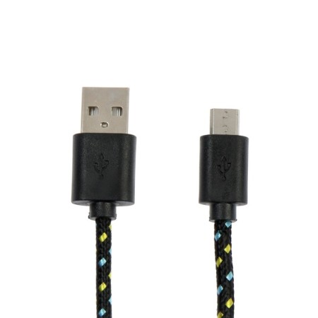 Defender USB08-03T, USB - microUSB, 1 m, tissue braid, black