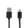 Defender USB08-03T, USB - microUSB, 1 m, tissue braid, black