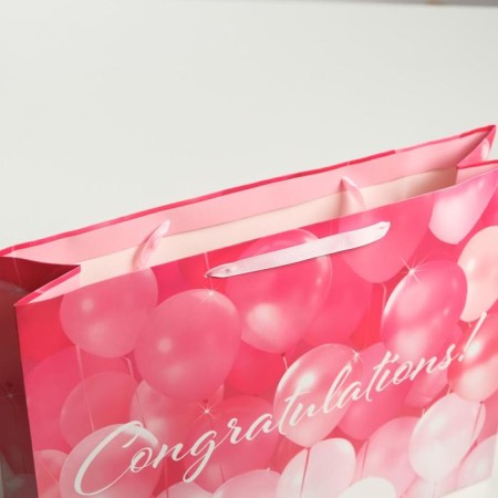 Gift Laminated Horizontal Package, Packaging, Congratulations!, L 40 x 31 x 11.5 cm-2