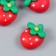 Decor for creativity plastic "Strawberry with white seeds" 2x2 cm