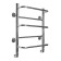 Water heated towel rail Domoterm "Orpheus", P5, 5 crossbars, 500 x 700 mm, chrome