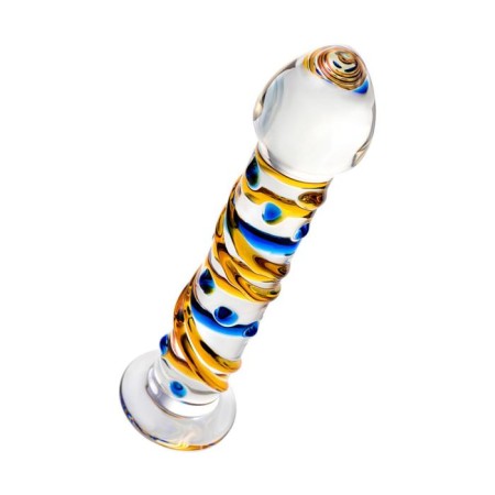 Unrealistic phallimitator Sexus Glass, glass, transparent, 17.5 cm-1