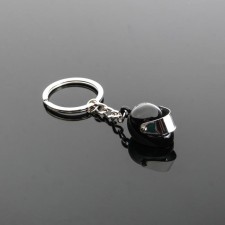 Cartage keychain, motorcycle helmet, black