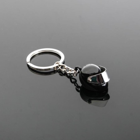 Cartage keychain, motorcycle helmet, black