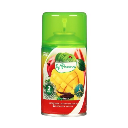 Air Air "Green Collection by Provence", anti -bac, mango and vanilla, bloomed cylinder-2