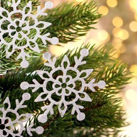 Decor "Snowflakes" on an adhesive basis, set of 3 pcs.