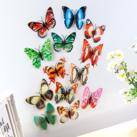 Magnet Plastic "Butterfly shines in the dark" 9 cm mix-2
