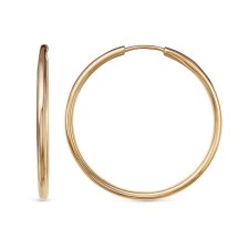 Classic-ring earrings d = 4, pink gilding