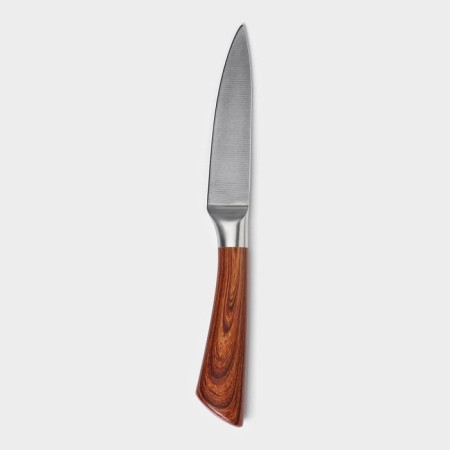 Knife for vegetables kitchen shade Forest, blade 9.5 cm, brown color-1