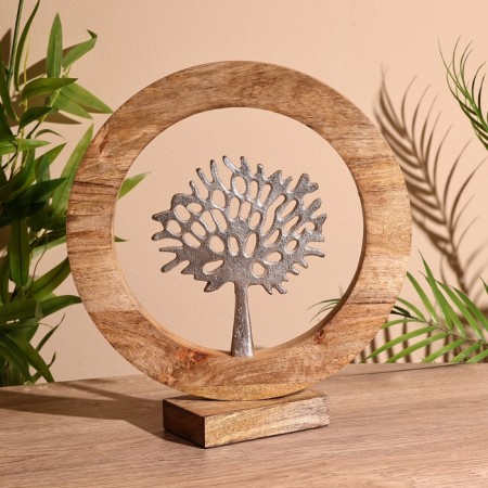 Interior souvenir in the wooden ring "Tree" 30x8x33 cm-1