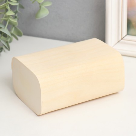 Casket wood under painting rectangle "Thin sheet" 13x9x6 cm-3