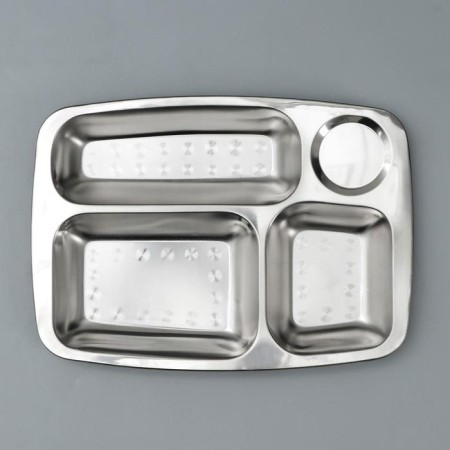 Stainless steel tray, 4 sections-2