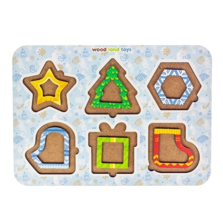 Developing game according to the methodology "Montessori. New Year's figures"-8