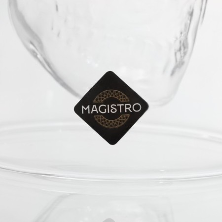 Glass stack with double walls Magistro "Skull", 100 ml, 8 × 8.5 cm-4