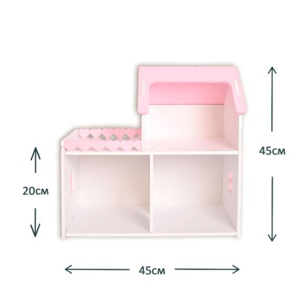 Puppet house "Mini", white-pink color-3