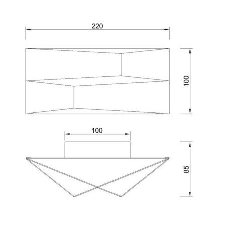Wall lamp Mantra Fuji, Led, 920lm, 3000k, 220x90x100 mm, black color-3