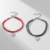 Bracelets "Demetrons" Heart, black-red color, l = 17 cm