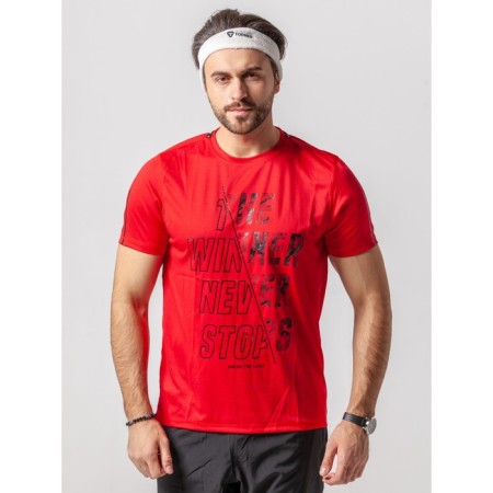 Sports T -shirt male ise, size 48, red color-7