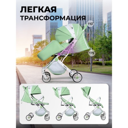 Walking stroller Farfello Comfy Go CG, Colorful White Frame color-3