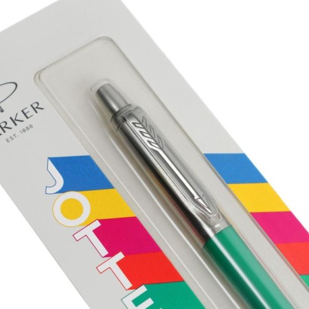 Ballpoint pen Parker Jotter Color M, plastic, green, blue ink, blister-1